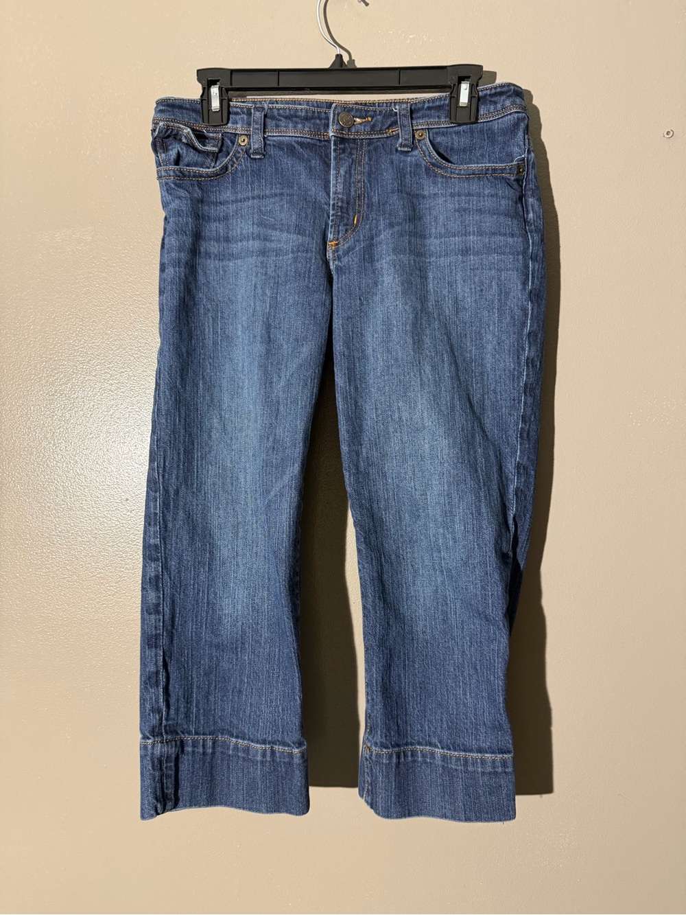 The Limited Blue Cropped Cuffed Jeans